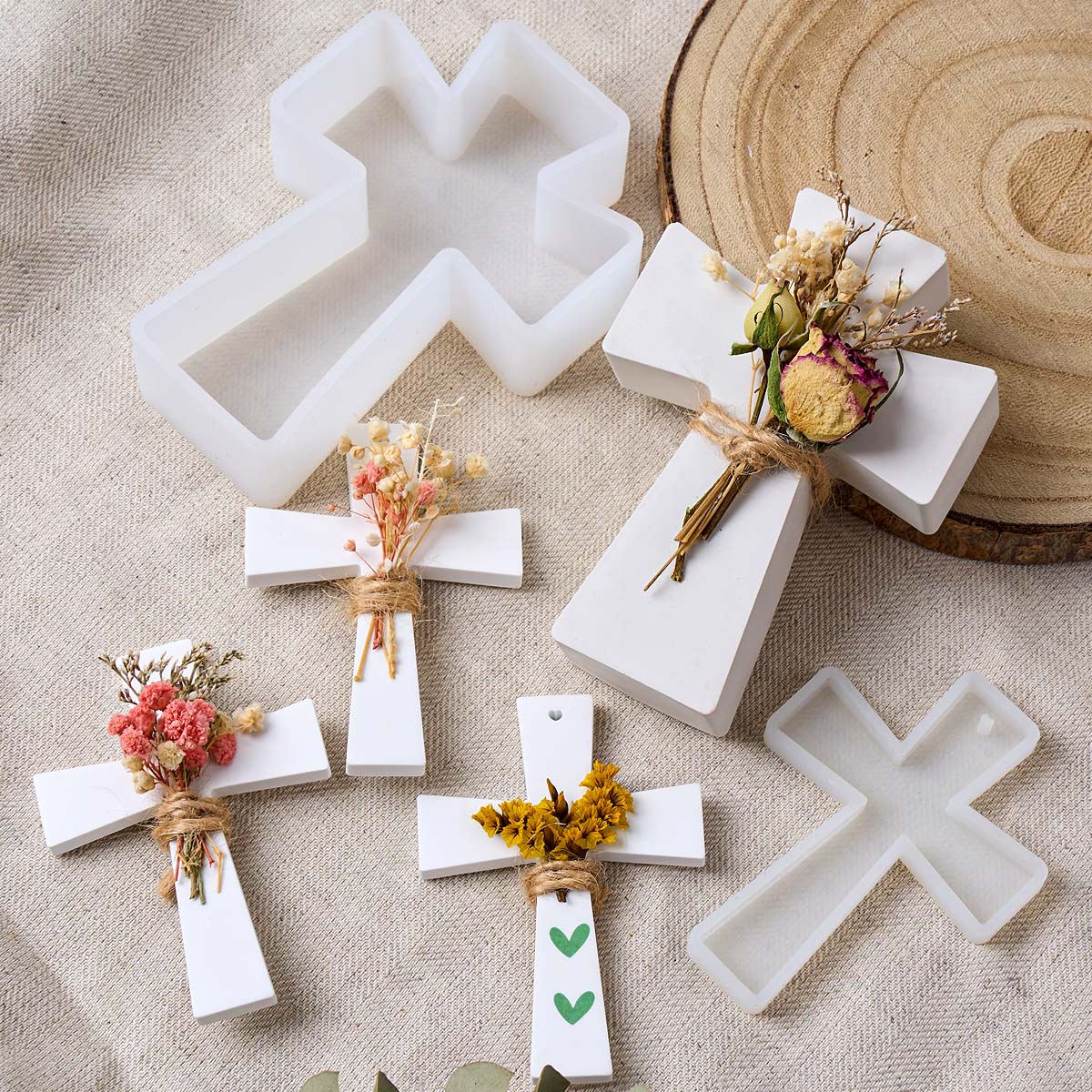 Soap Making Bar - クロスシリコーンキャンドルモールド DIY クリスマスオーナメントクラフト作成アロマソープ石膏樹脂ペンダント鋳造金型家の装飾