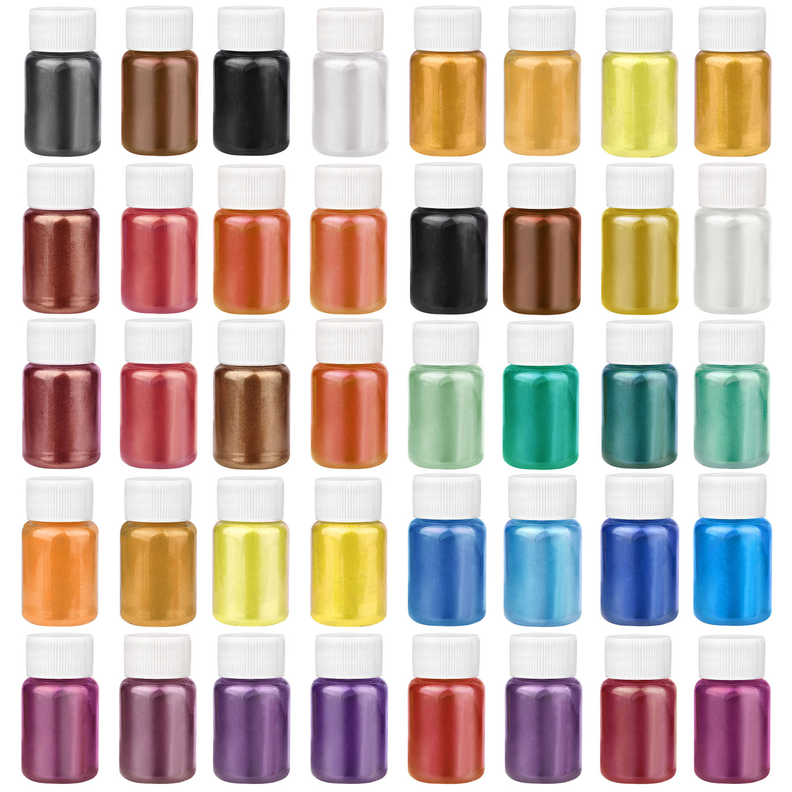 Mica Powder Colorant - 4 色/セット真珠光沢のある粉末樹脂顔料キットマイカミネラルパウダー染料 DIY エポキシ樹脂ジュエリー作成ネイルアート装飾メイクアップ