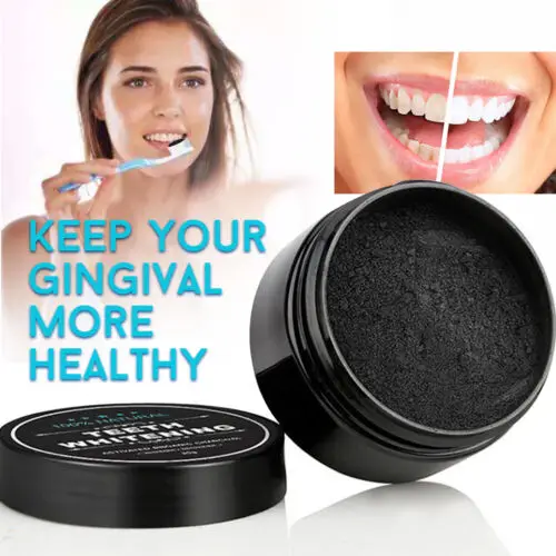 Activated Charcoal Powder - 歯のホワイトニングパウダー,口腔洗浄パッキング,竹炭,白,歯磨き粉,30g