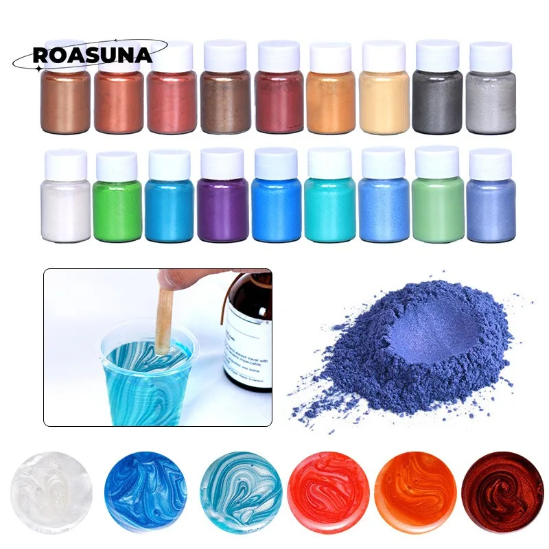 Mica Powder Colorant - エポキシ樹脂用マイカパールパウダー,石鹸顔料,キャンドル,カメレオン,24色