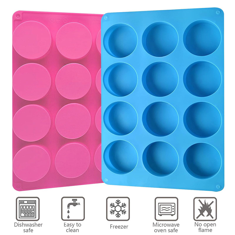 丸型シリコンモールド 12個取り シリンダー型 チョコレート - Soap Making Bar のレビューと価格