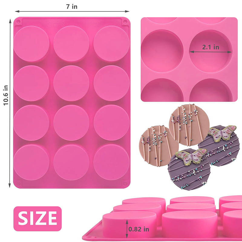 丸型シリコンモールド 12個取り シリンダー型 チョコレート - Soap Making Bar のレビューと価格