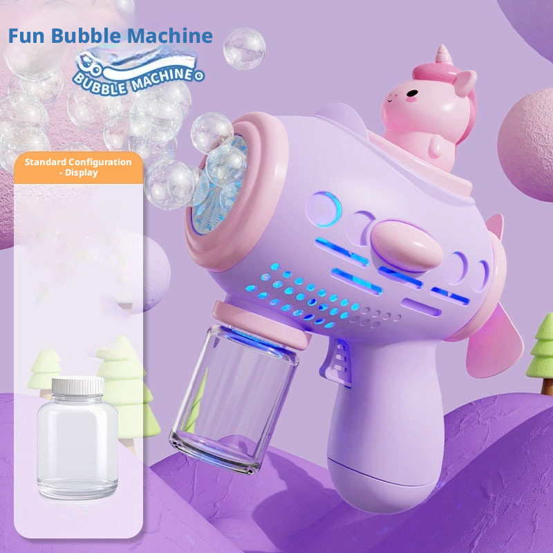 ハンドヘルドユニコーン電動バブルガン、バブルマシン、ライト付 - Soap Making Cold Process のレビューと価格