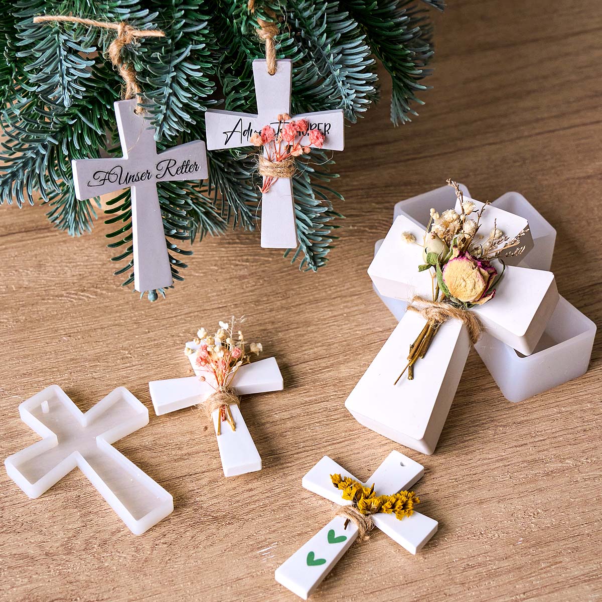クロスシリコーンキャンドルモールド DIY クリスマスオーナ - Soap Making Bar のレビューと価格