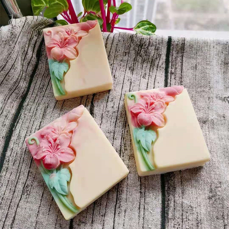 かわいい花の石鹸型,長方形,オゾン発生器,冷プロセス石鹸用, - Soap Making Cold Process のレビューと価格
