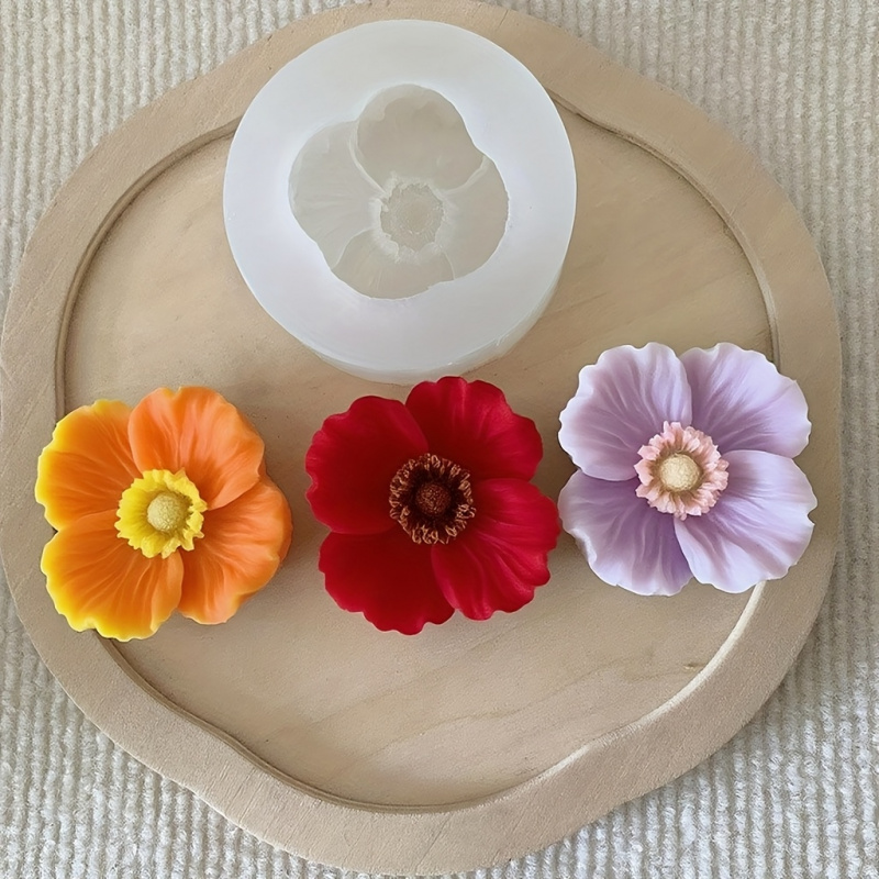 3フラワーシリコンモールド、シリコンフラワーキャンドル、樹脂 - Soap Making Liquid のレビューと価格