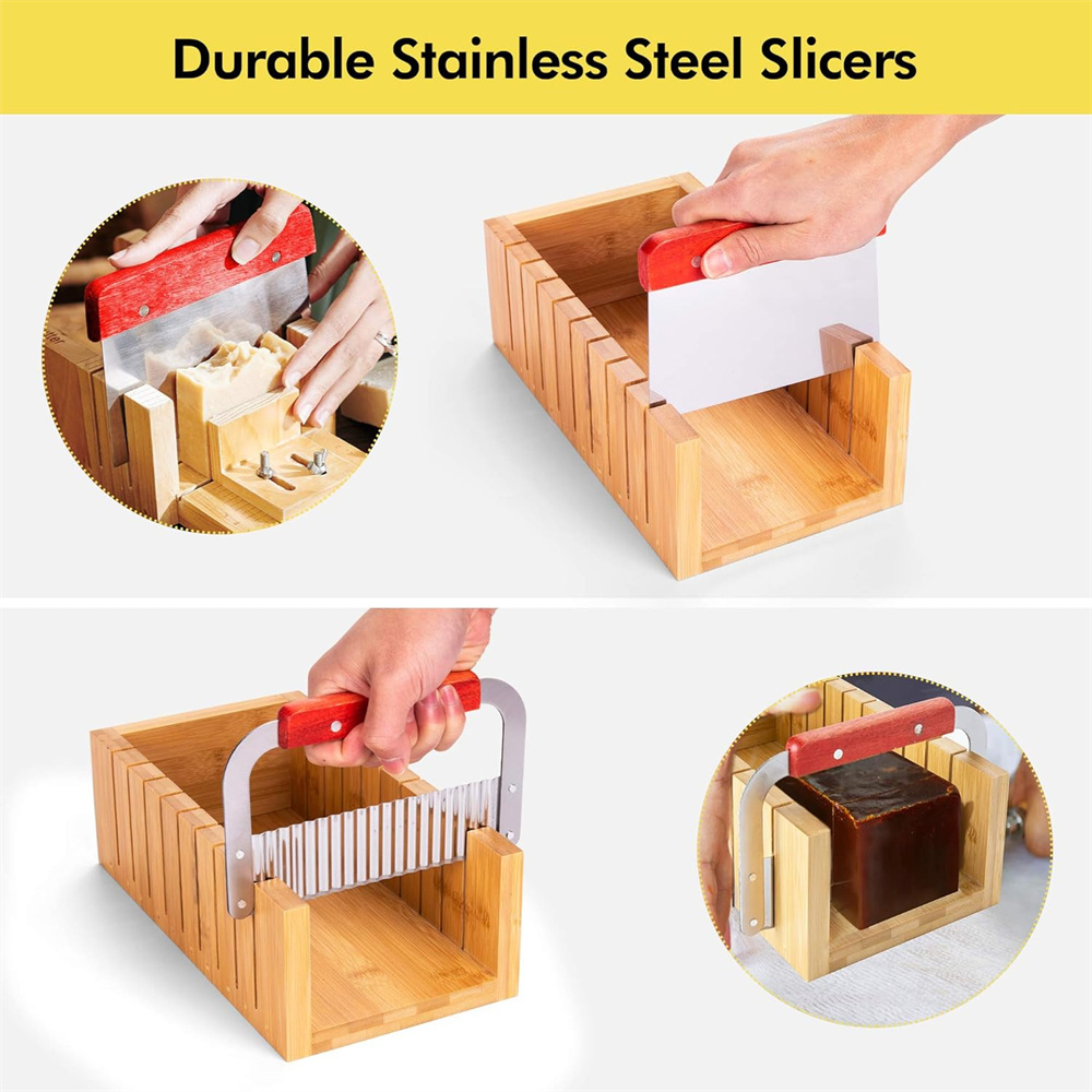 DIY 手作り石鹸作りキット 竹製カッティングボックスとシリ - Soap Making Ideas のレビューと価格