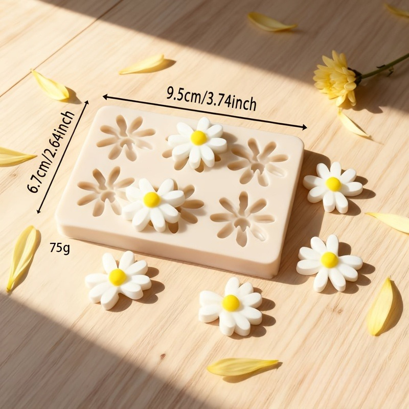 1pc 3D デイジーひまわりシリコンモールド石鹸キャンドル - Soap Making Bar のレビューと価格