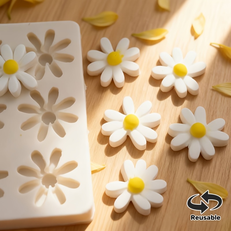 1pc 3D デイジーひまわりシリコンモールド石鹸キャンドル - Soap Making Bar のレビューと価格