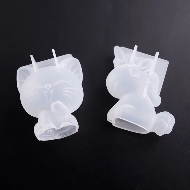 3D 幾何学的なシリコーンユニコーン猫鹿クマ型ソープキャンド - Soap Making Bar のレビューと価格