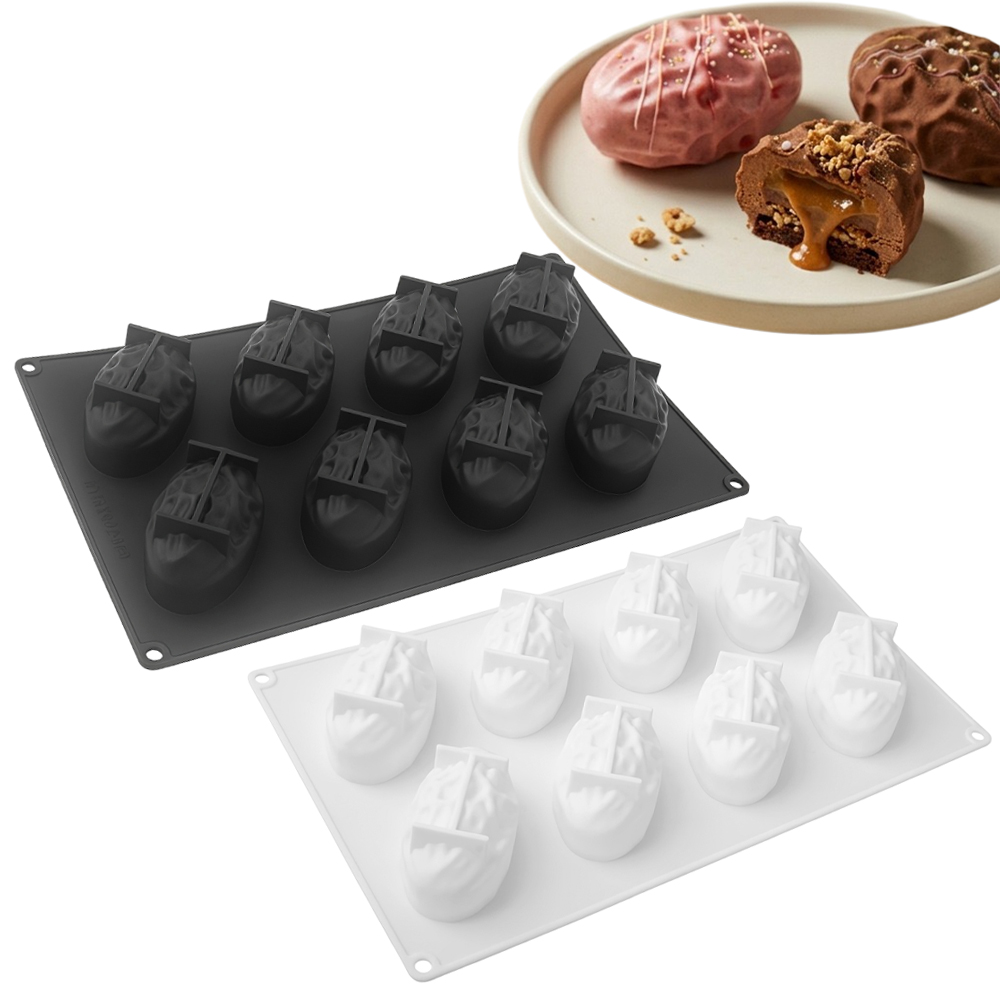 3または8セルのナツメヤシ型食品グレードシリコンムースケーキ - Soap Making Bar のレビューと価格