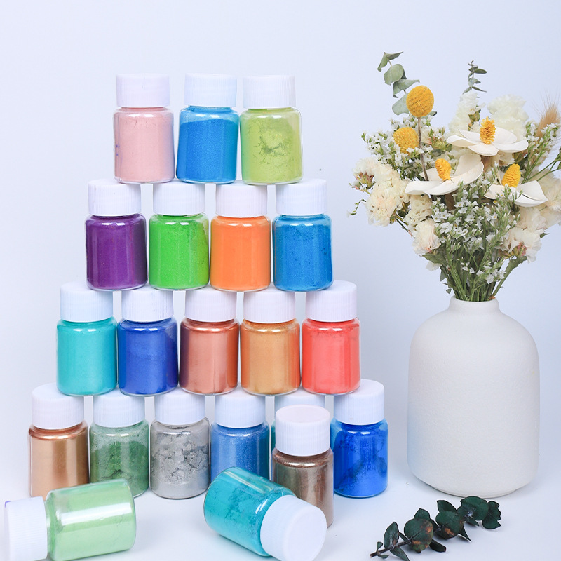 薄いビーズのマニキュアパウダー,天然ミネラル,エポキシ樹脂, - Mica Powder Colorant のレビューと価格
