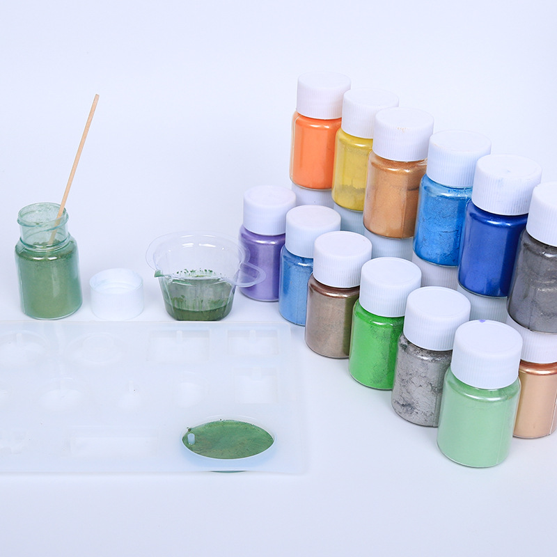 薄いビーズのマニキュアパウダー,天然ミネラル,エポキシ樹脂, - Mica Powder Colorant のレビューと価格