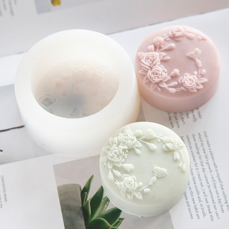 ラウンド形状バラの花手作り石鹸シリコーン型牡丹バラの花石鹸金 - Soap Making Ideas のレビューと価格