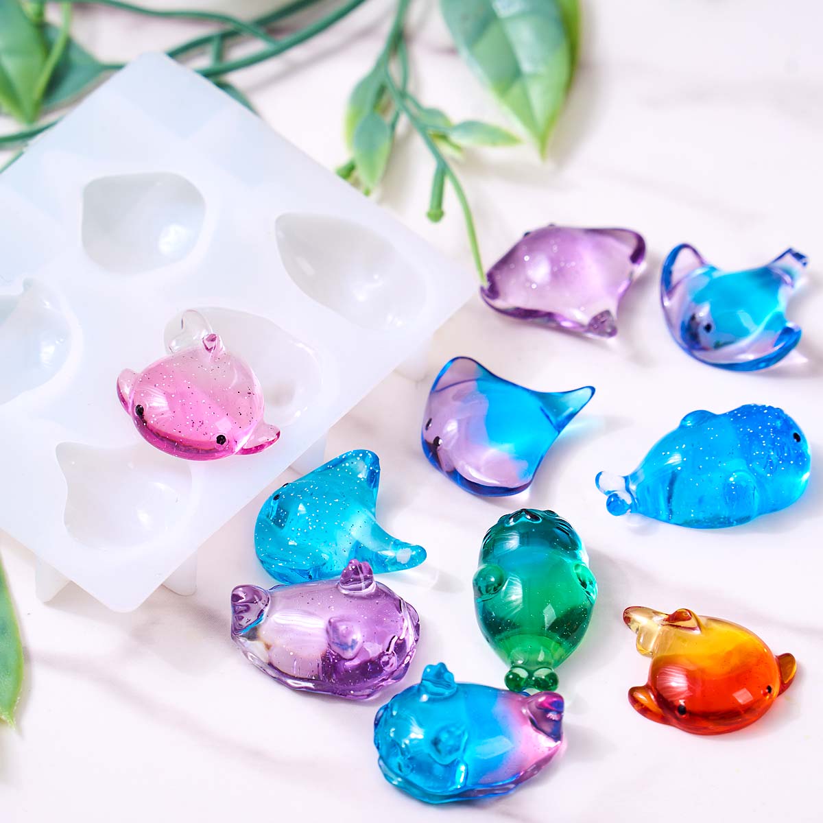 3Dヒーリング可愛いマンタ鯨シリコンモールドDIYキーホルダ - Soap Making Bar のレビューと価格