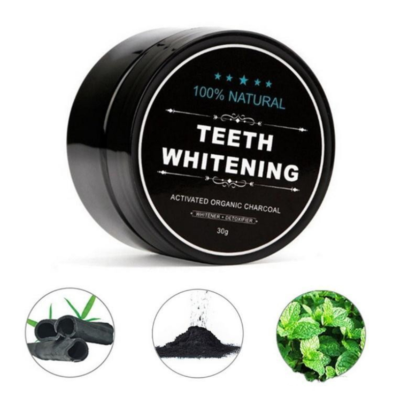 天然活性炭ココナッツシェル歯のホワイトニングパウダー 30  - Activated Charcoal Powder のレビューと価格