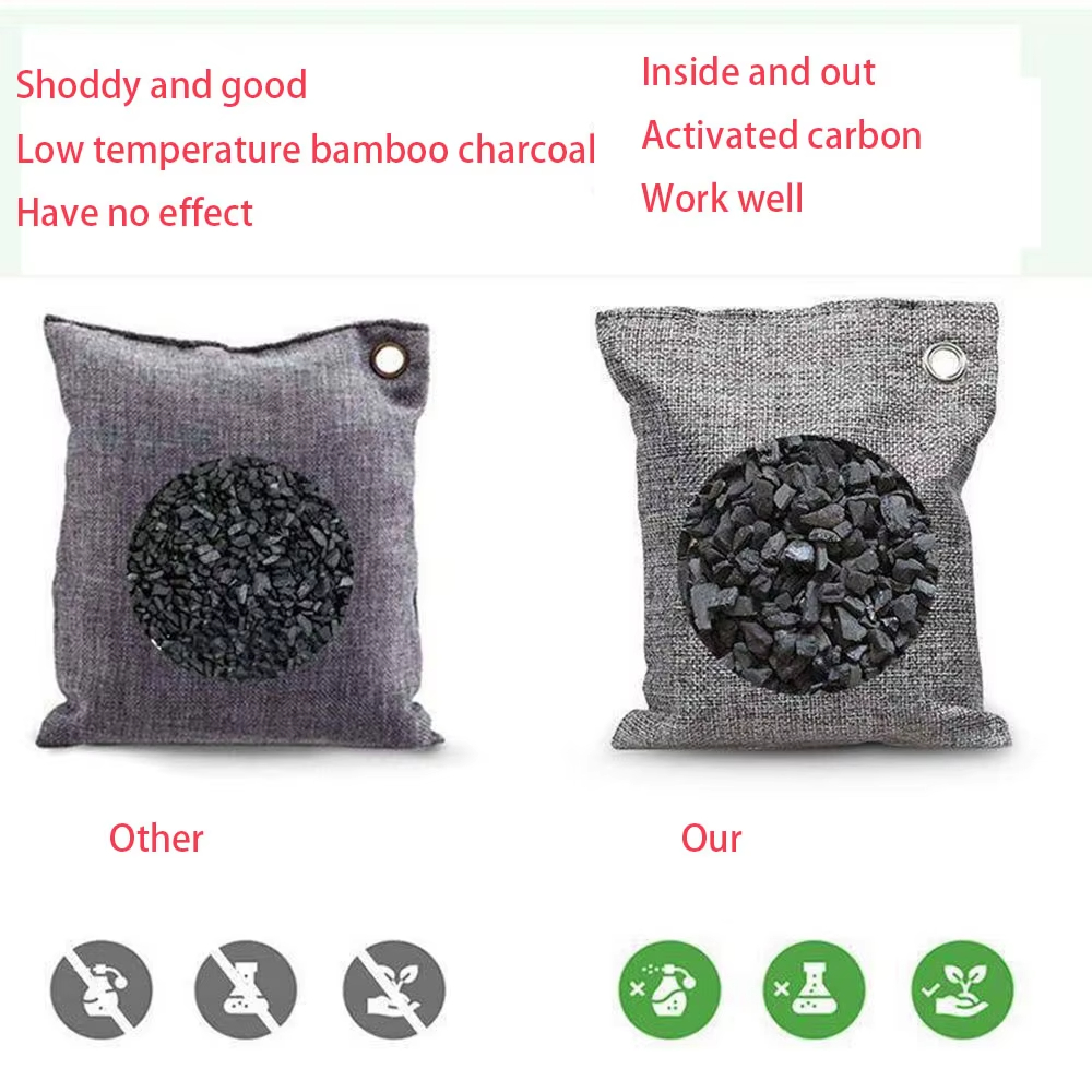 1pc 竹炭バッグ冷蔵庫消臭剤活性炭クローゼットキャビネット - Activated Charcoal Powder のレビューと価格
