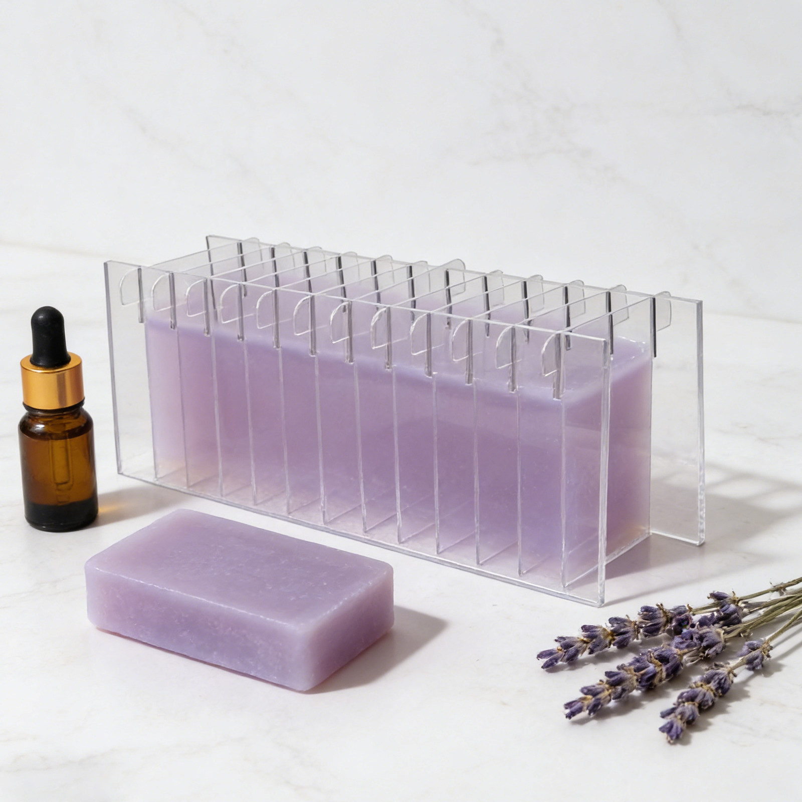 アクリル製石鹸分割ボード シリコンモールド用 透明精密計量ツ - Soap Making Cold Process のレビューと価格