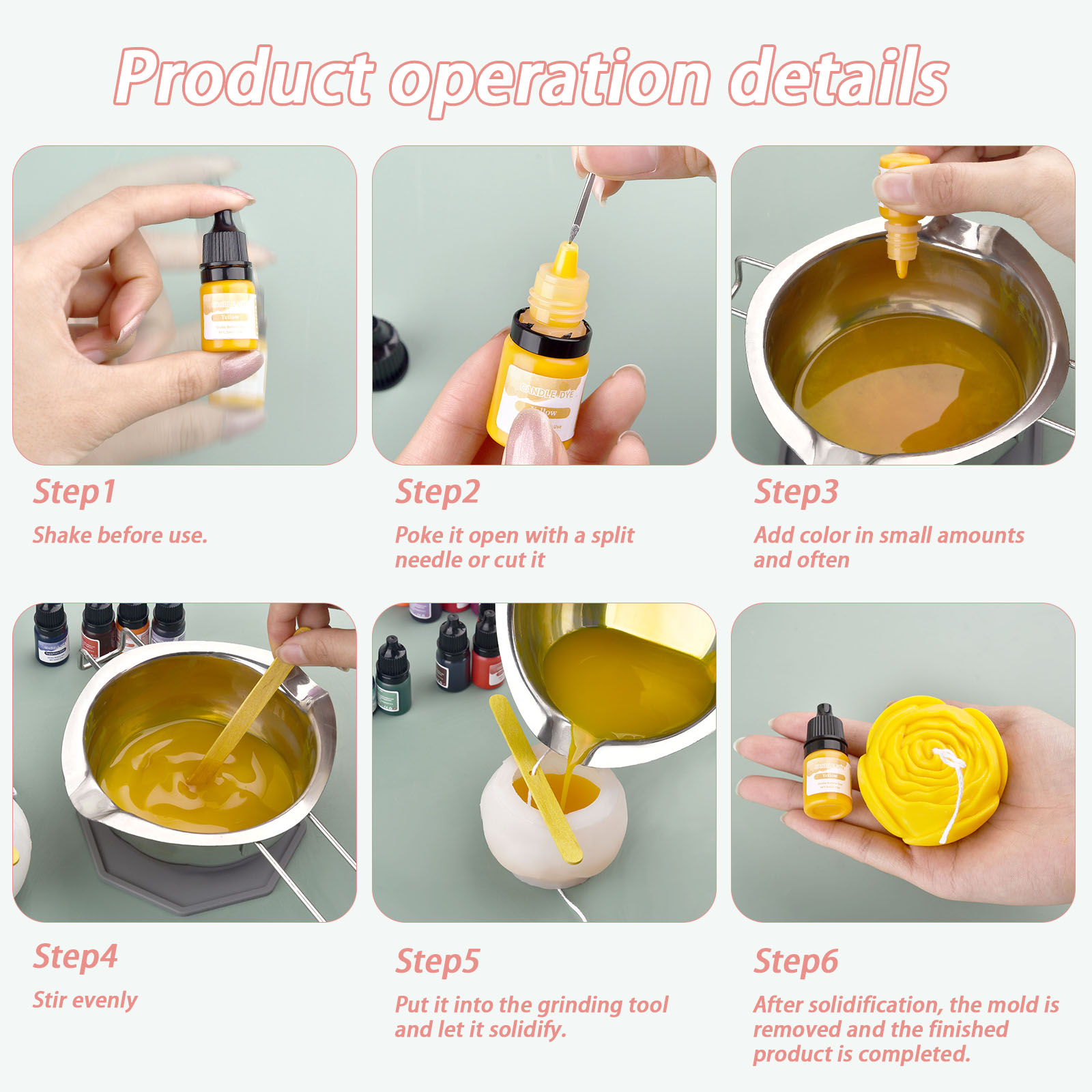 5 ミリリットル/ボトルキャンドルワックス顔料着色剤非毒性ソ - Soap Making Liquid のレビューと価格
