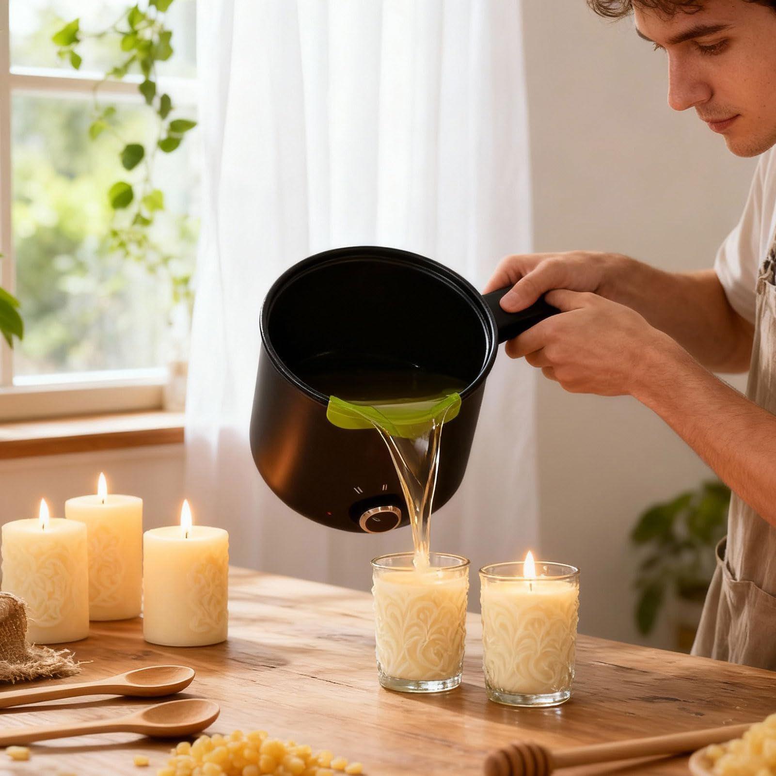 キャンドルワックス溶解ポット 1.5L 大型ステンレス製電気 - Soap Making Kit のレビューと価格