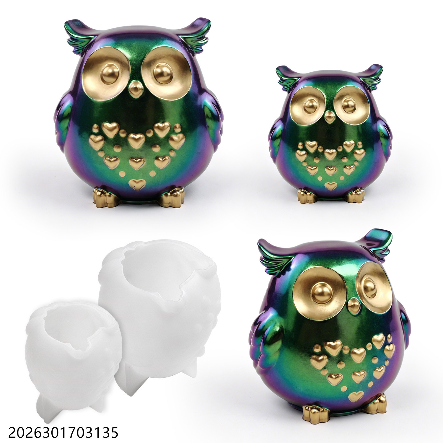 フクロウシリコンモールド 3D鳥型セット DIYエポキシ樹脂 - Soap Making Kit のレビューと価格